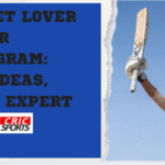 Creative Instagram profile showing a cricket lover bio with cricket emojis and quotes