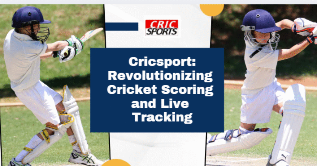 Cricsport live cricket scoring app interface with ball-by-ball updates
