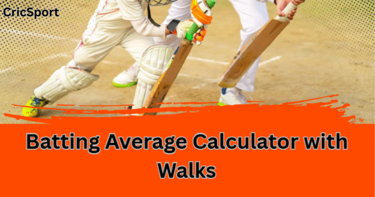 Batting Average Calculator with Walks Showing Player Stats on Screen